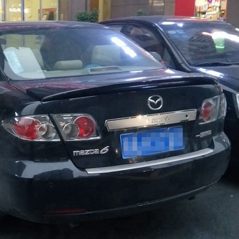 适用马自达6后护板后饰条门槛条后备箱装饰条03-15款M6后杠防护条