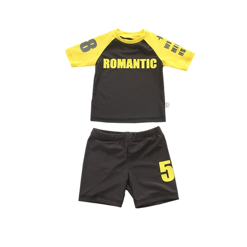 Купальник для мальчиков подходит для мужчин и женщин для девочек, раздельные брендовые быстросохнущие штаны для плавания, короткий рукав