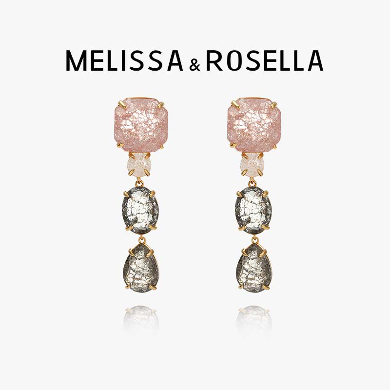 Melissa&Rosella【618活动】万茜金晨同款红冰花耳钉轻奢高级耳饰