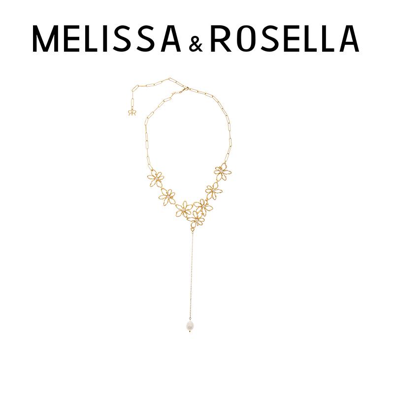 MELISSA&ROSELLA肌理花多花项链温柔百搭气质高级颈饰精致