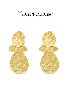 Twinflower 复古水滴耳钉小众设计感女轻奢高级感时尚气质耳饰