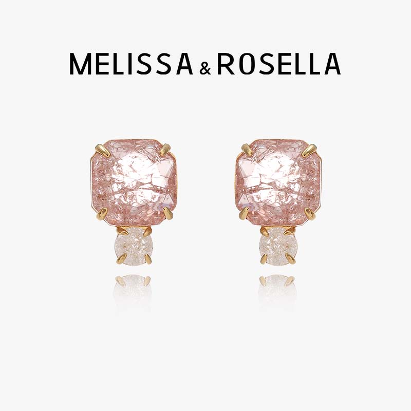Melissa&Rosella金晨同款高级感冰花耳钉复古氛围感耳环宴会度假