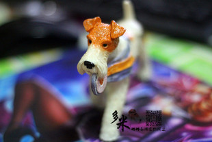 【多米娜娜宠物周边】刚毛猎狐梗 公仔手办 树脂摆件