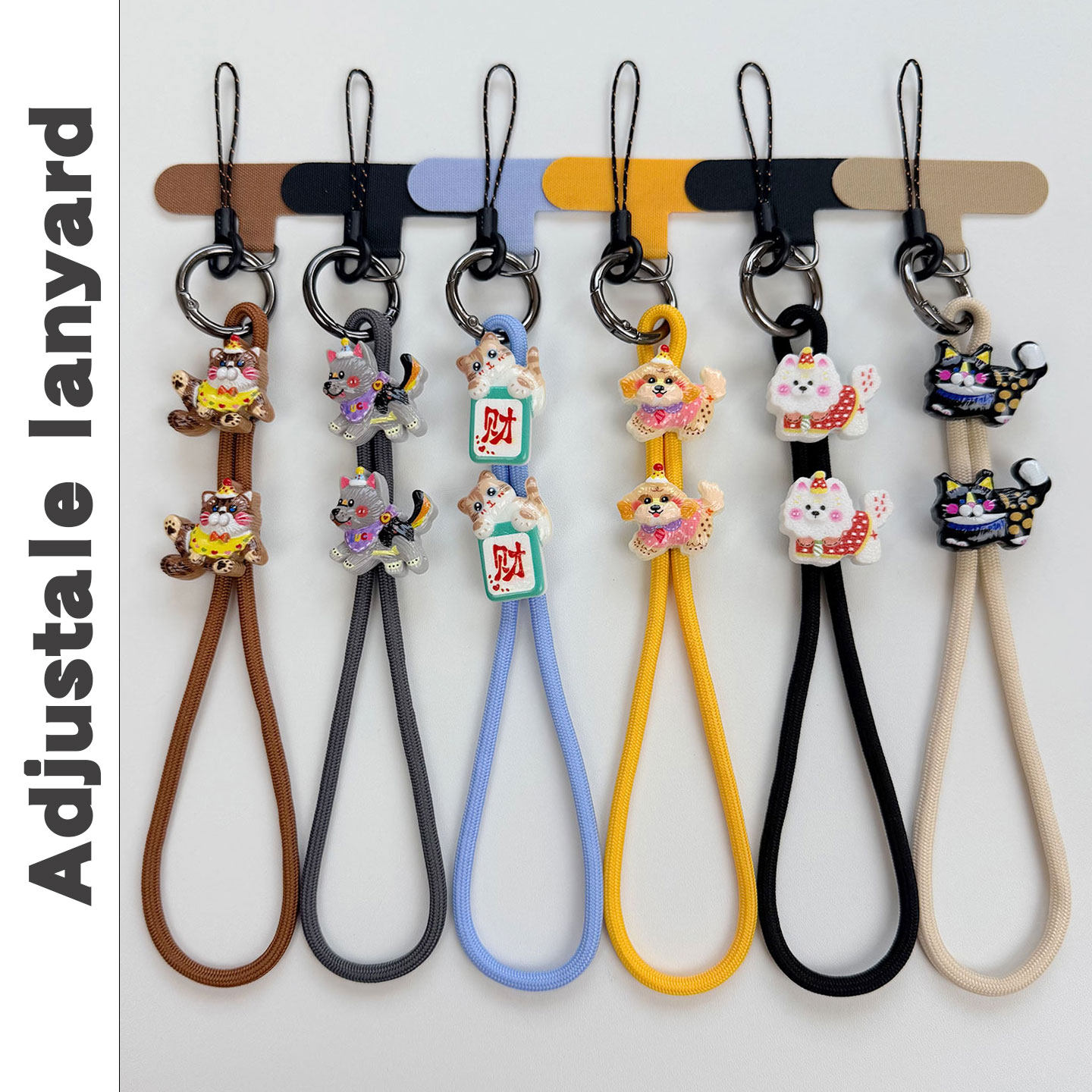 卡通可爱狗狗手机挂绳短款手提腕带可调节防摔电话绳结实垫片挂饰,3C数码配件,手机挂件/手机链,淘宝优惠券,粉丝福利购,淘宝优惠卷