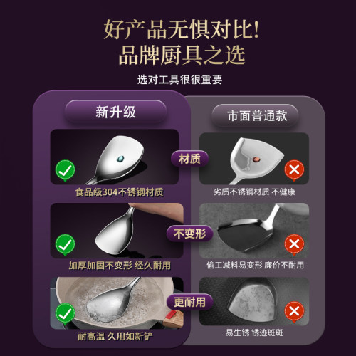 304不锈钢小锅铲迷你炒菜铲子家用炒勺小号短柄汤勺小铲子厨具