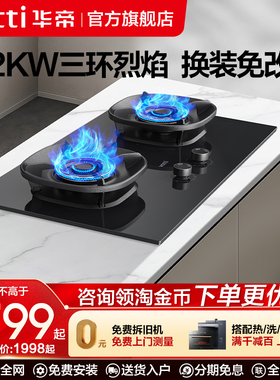 华帝燃气灶5.2KW大火力家用联动煤气灶双灶天然气煤气灶炉i10309L