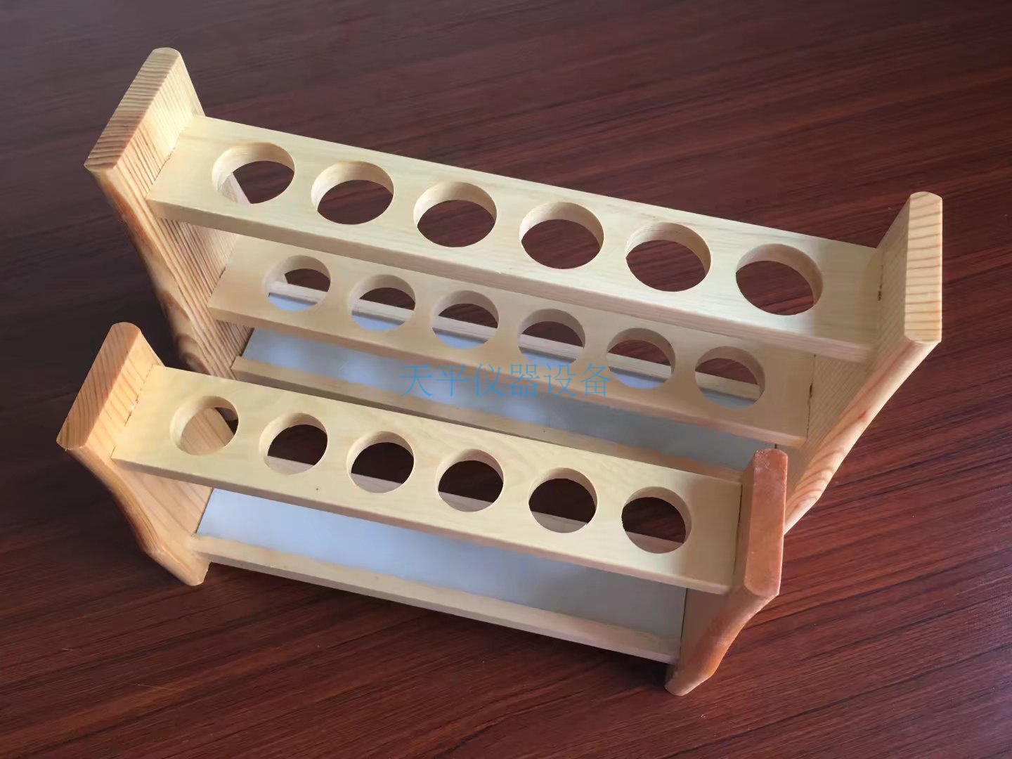 木制比色管架6孔12孔试管架样品展示双层木架