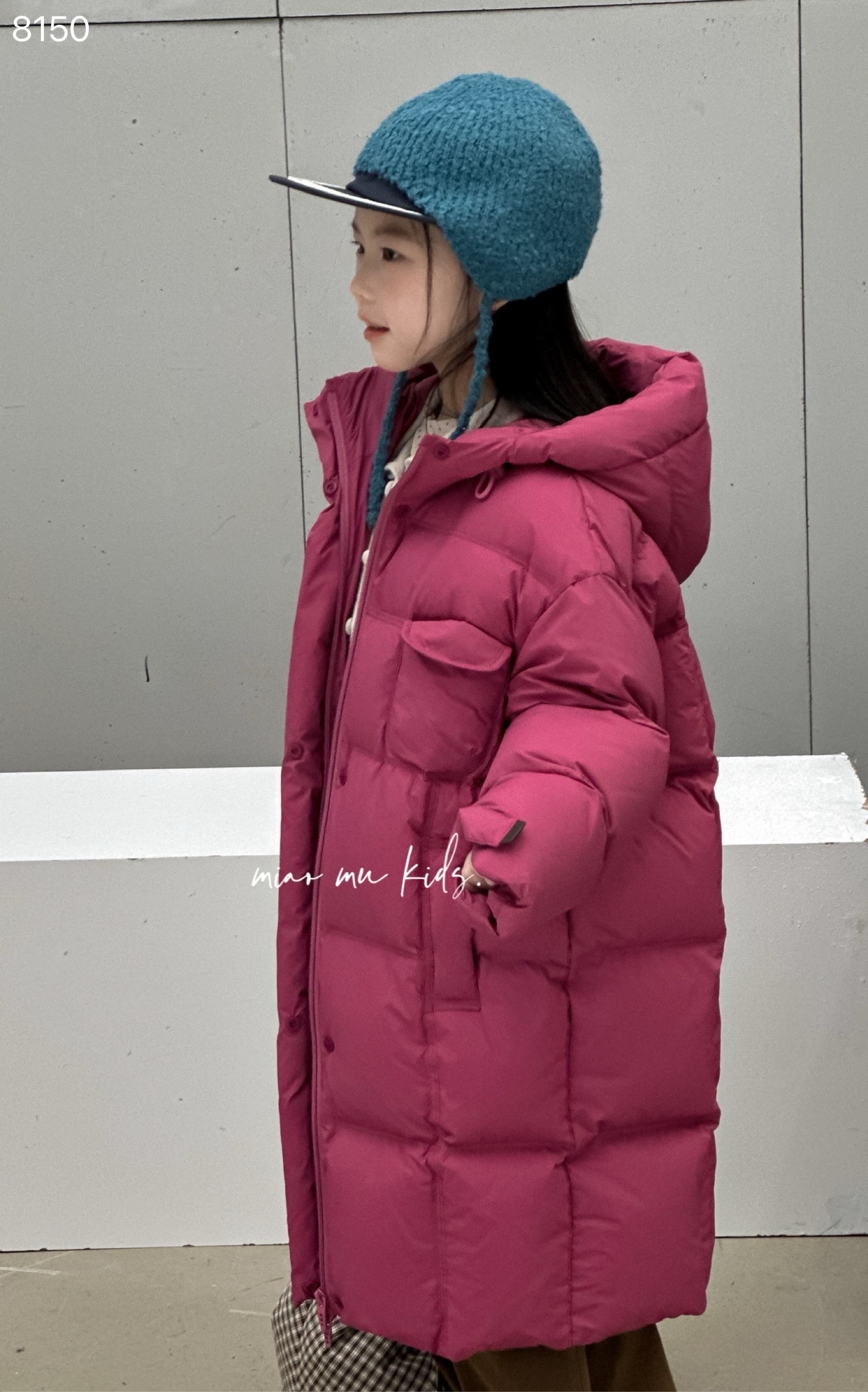 2025新款韩版中大童女童连帽新国标90绒羽绒服外套