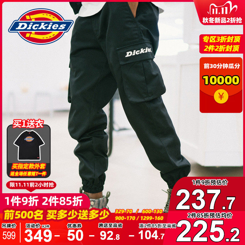 Dickies工装裤男潮牌秋季 新款宽松多口袋束脚长裤迪克斯休闲裤