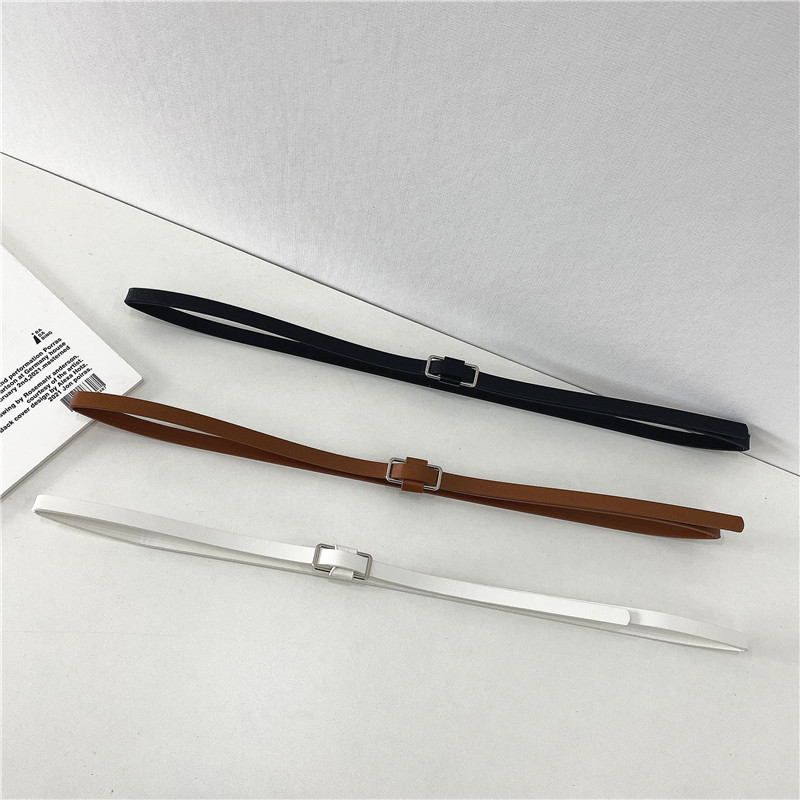 日韩ins风文艺简约黑色女细腰带女韩版潮流时尚皮带休闲百搭裤带