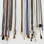 女款 饰配裙子绑带带女打结米色皮带 简约百搭细腰带打结绳子编织装