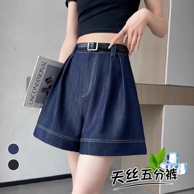 清仓捡漏~薄款天丝A字牛仔裤女图片