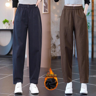 哈伦裤 清仓捡漏 抗皱老爹萝卜裤 宽松阔腿裤 子 秋冬加绒加厚休闲裤