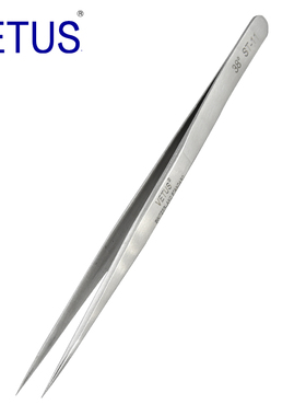 VETUS ST-11 38度 高精密镊子（140mm）不锈钢防磁防酸镊子 钟表
