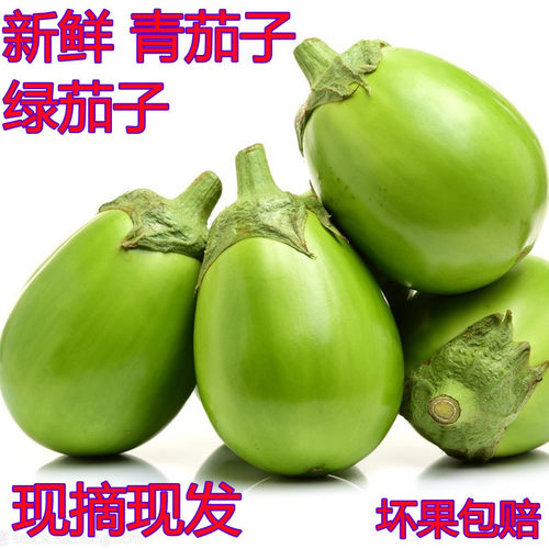河南青茄子大绿茄子半-9斤农家自种新鲜现摘绿皮茄子生吃青茄蔬菜