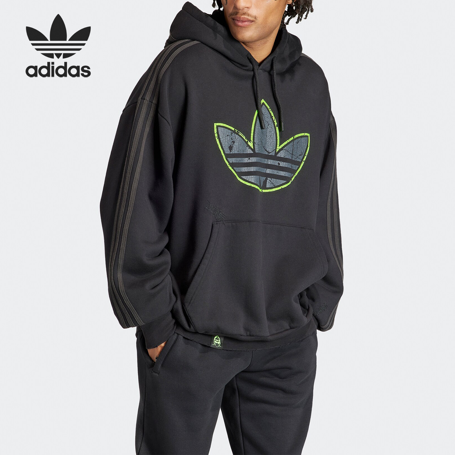 Adidas/阿迪达斯情侣款连帽卫衣