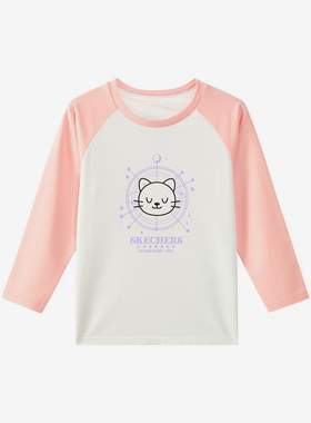 Skechers/斯凯奇正品LONG SLEEVE TEE女童针织长袖L322G020-0074