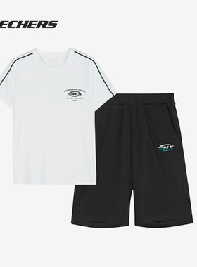 Skechers/斯凯奇正品2022夏季新款儿童运动透气短袖套装P222B021
