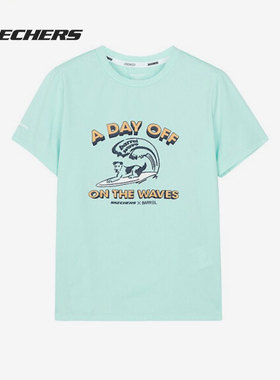 Skechers/斯凯奇正品季儿童卡通舒适透气短袖T恤 L222B111