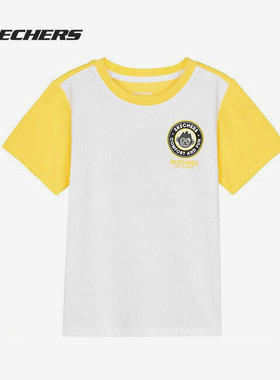 Skechers/斯凯奇正品夏季新款儿童运动透气舒适短袖T恤 L222B068