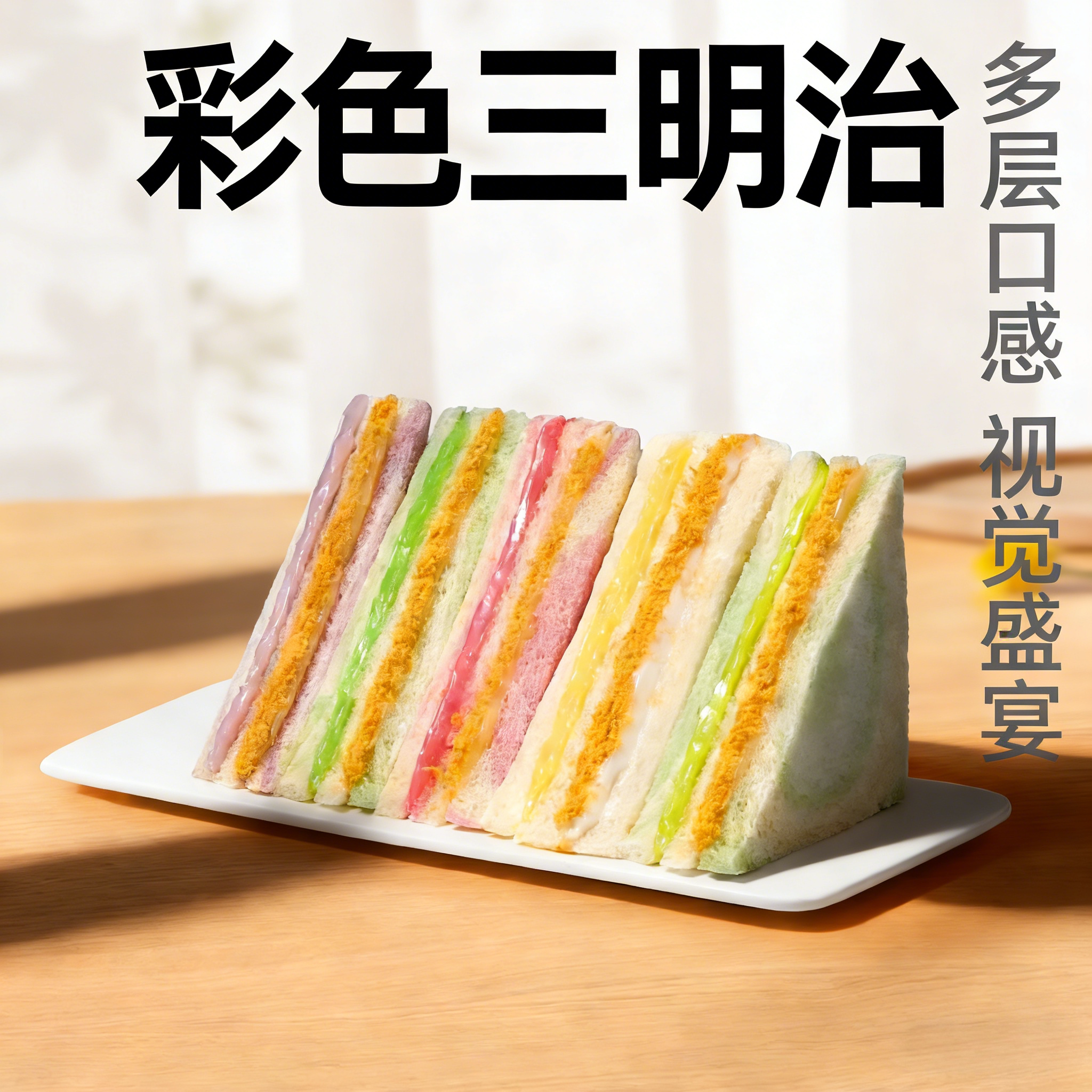无蔗糖肉松三明治面包早餐整箱健康无边吐司下午茶休闲零食
