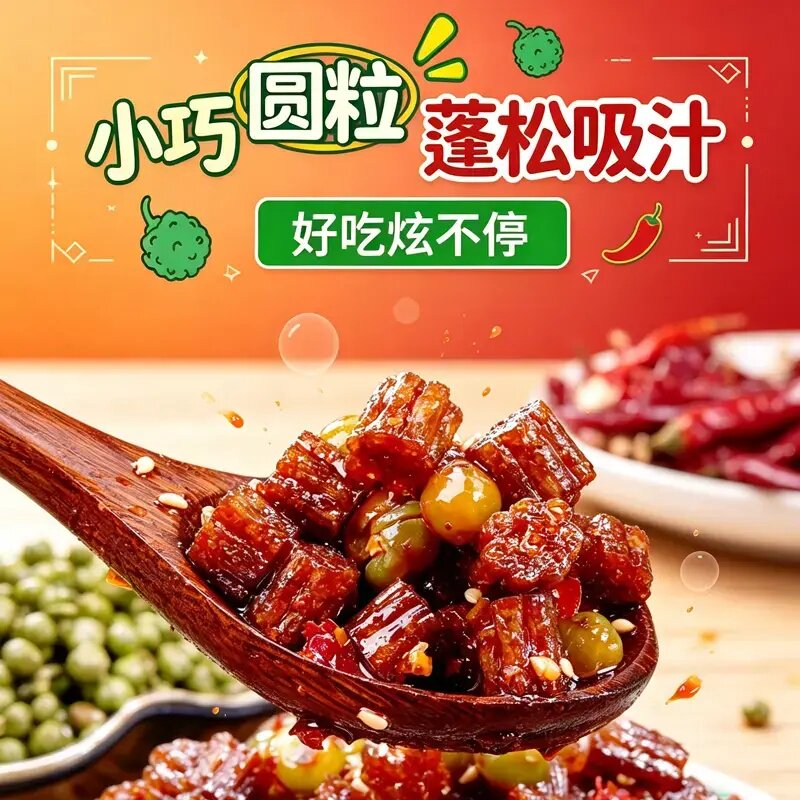 藤椒素牛肉粒办公解馋麻辣素食藤椒素牛肉干好吃不腻速食面筋制品