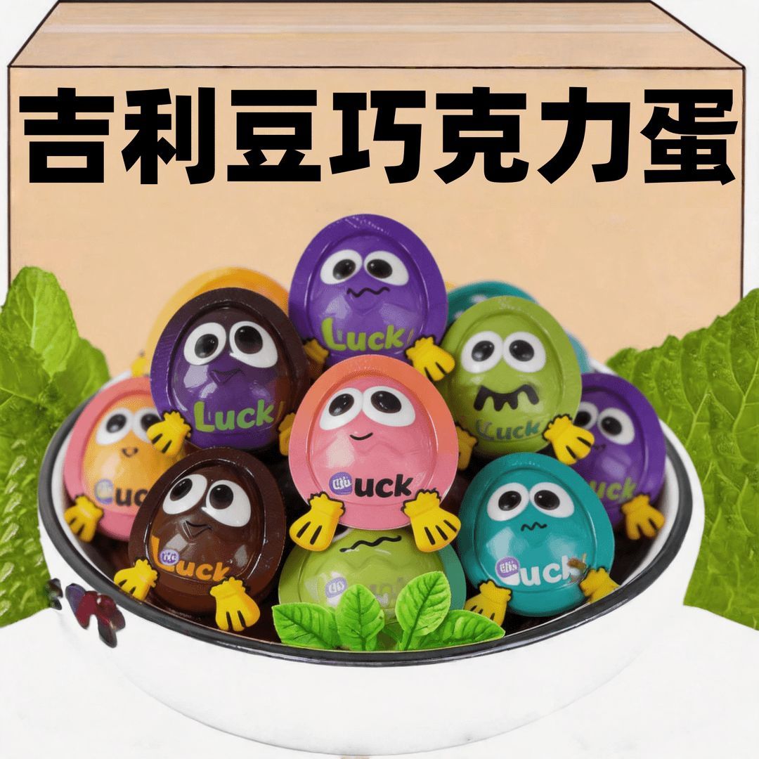 吉利豆巧克力蛋巧克力制品休闲六一儿童零食独立小包(代可可脂)
