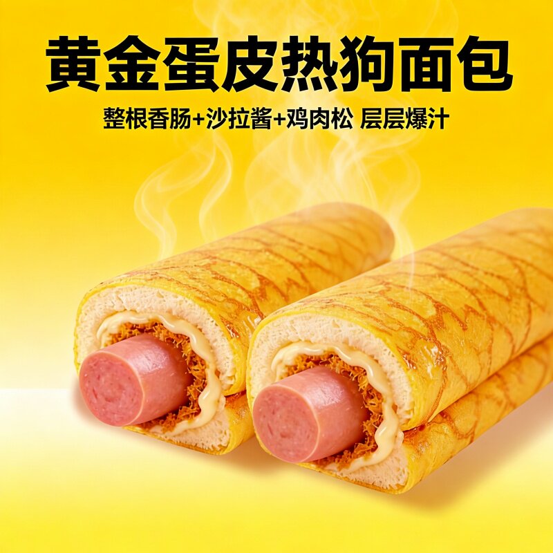 整箱批发独立包装黄金蛋皮热狗面包糕点饱腹早餐速食零食宿舍充饥
