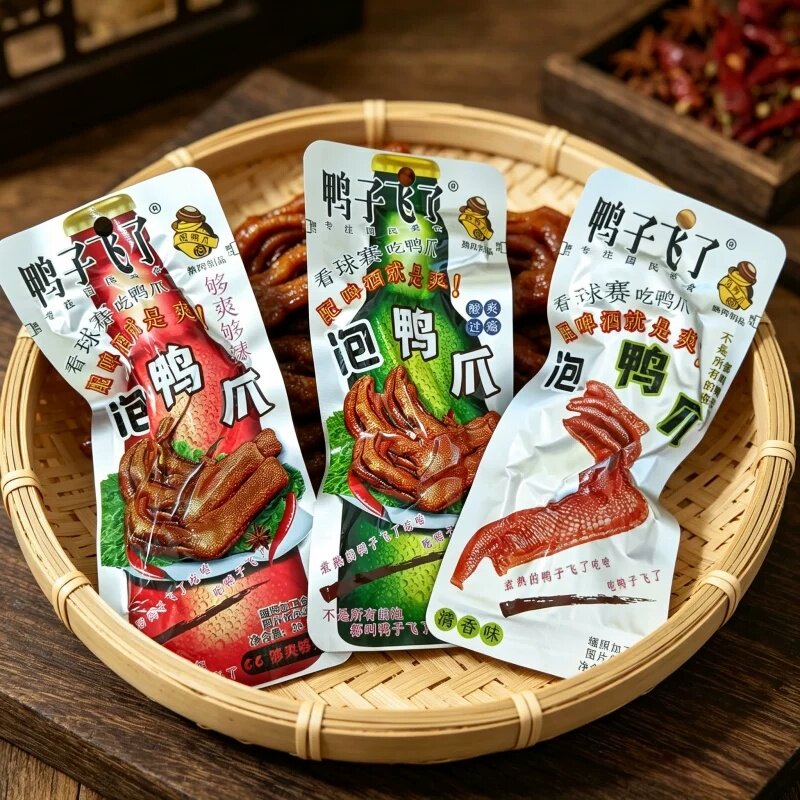 混合口味清香味泡鸭爪办公室零食小吃鸭子飞了龙岩泡鸭掌追剧必备