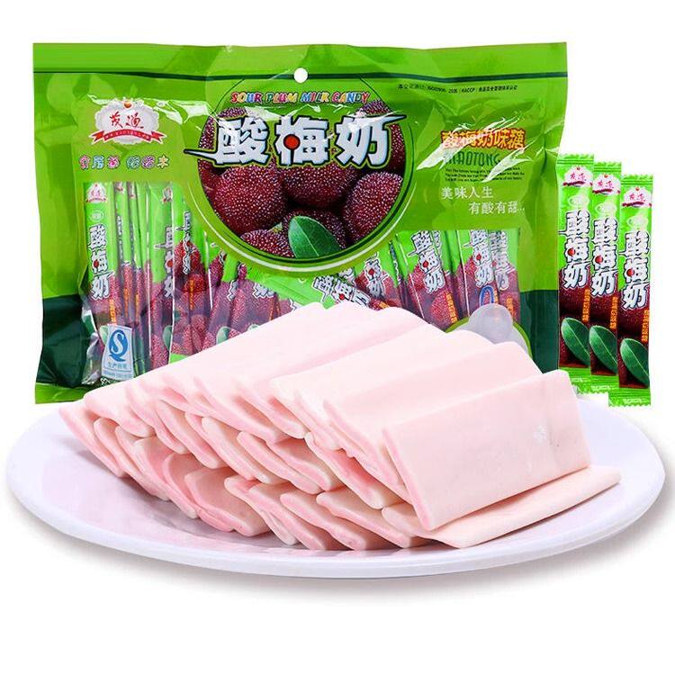 茂通酸梅奶糖180g酸梅棒酸甜软糖儿童网红小零食80后怀旧糖果小吃