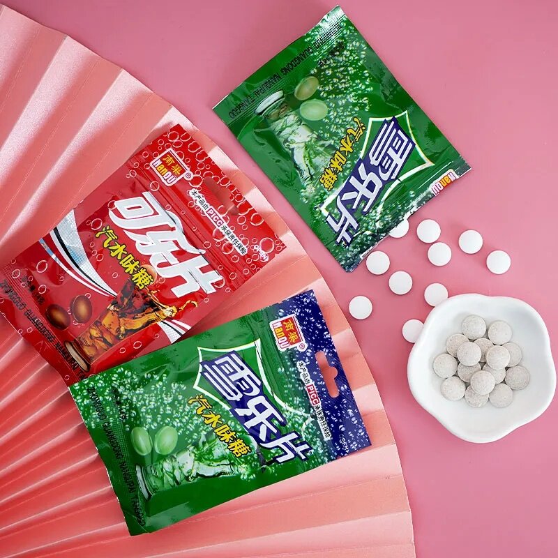 可乐糖汽水味糖网红小包装儿童糖果童年8090怀旧零食汽水糖雪乐糖