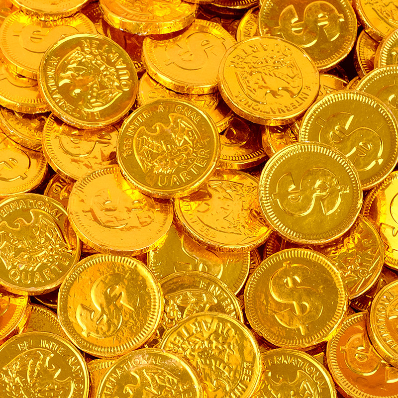 新年贺岁结婚喜糖喜庆招待糖金币巧克力年货囤货糖果(代可可脂)