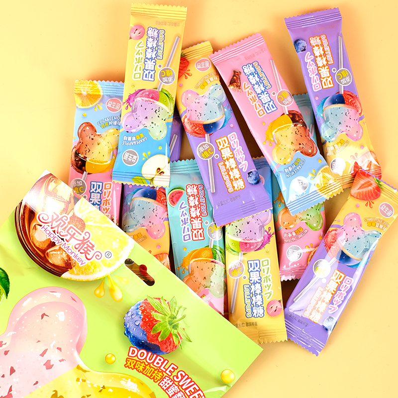 双色味棒糖80支独立包装网