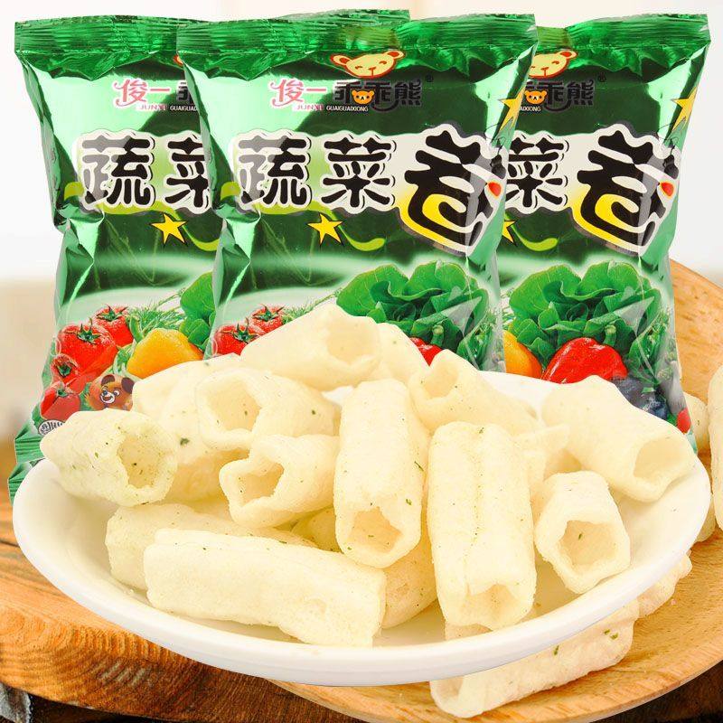 乖乖熊蔬菜卷膨化零食童年记忆零食礼物幼儿园KTV小袋食品