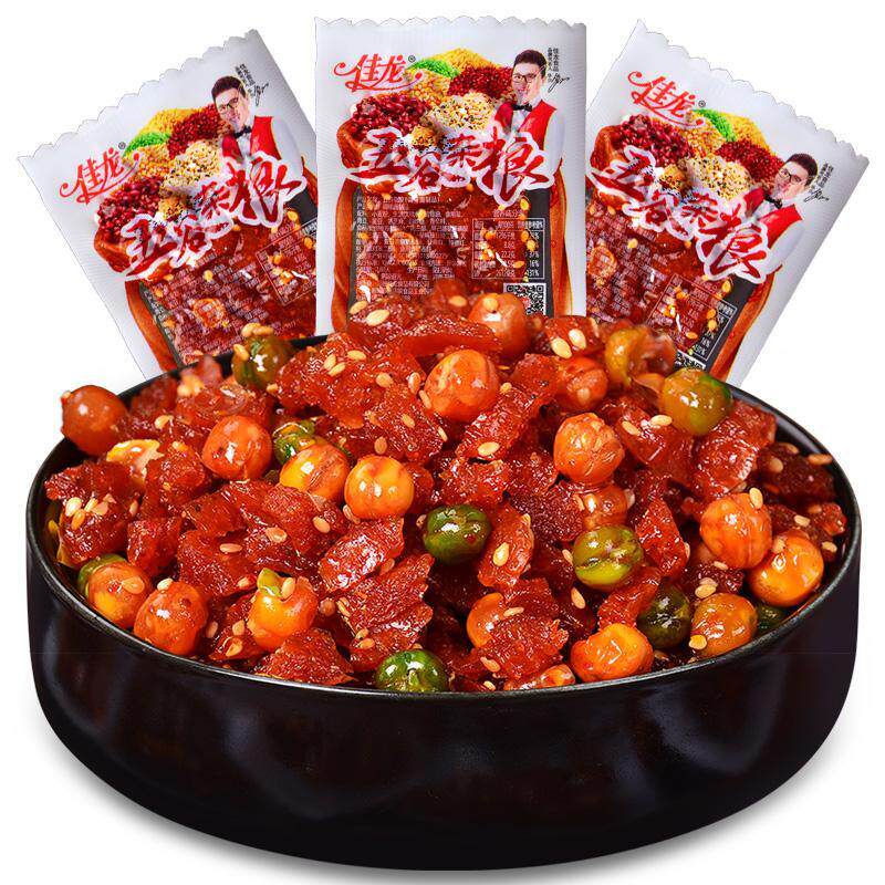 佳龙袋装五谷杂粮辣条解馋小零食美味麻辣儿时怀旧豌豆青豆零食