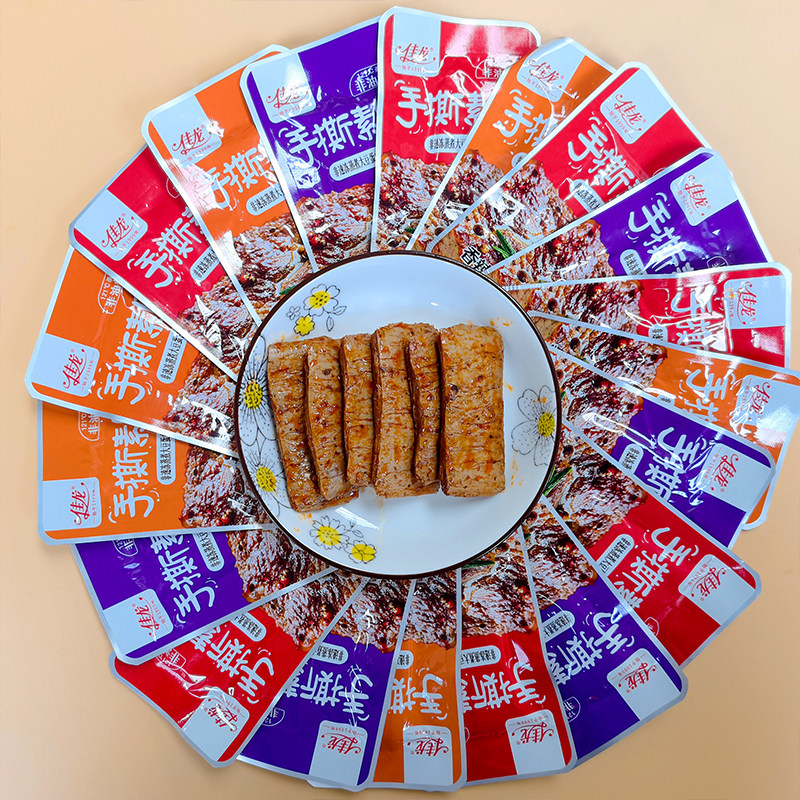 香辣手撕素肉素牛肉素牛排豆干辣条小包装零食小吃休闲食品整箱