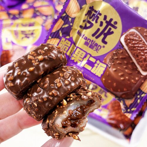 脆皮果仁派巧克力夹心福团商超同款儿童校园休闲零食甜品梦泷糕点