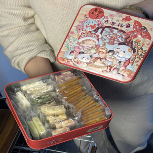 吉聚福盈雪花酥蔓越莓饼干喜糖手工牛轧糖沙琪玛下午茶新年年货