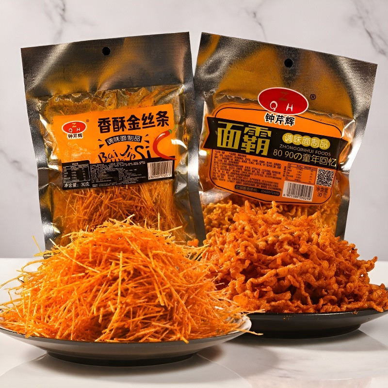 钟芹辉面霸辣条香酥金丝条网红8090儿时经典怀旧零食香辣丝30克