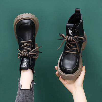 黛颜朵马丁靴绒毛内里聚氨酯