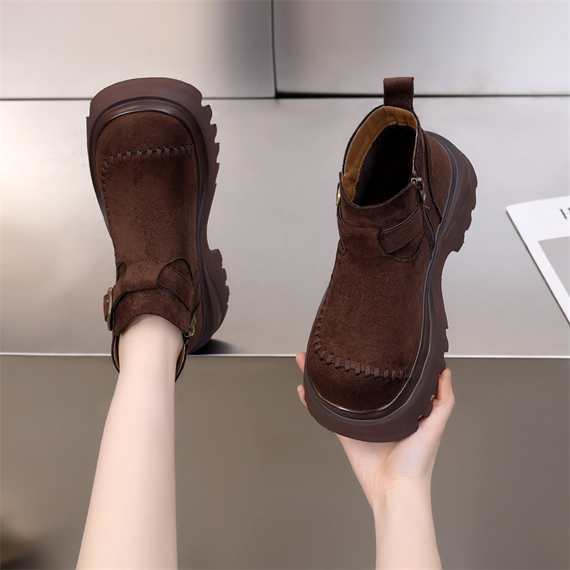 厚底勃肯鞋女马丁靴2025新款秋冬季复古英伦风短靴软底轻便雪地靴,女鞋,马丁靴,淘宝优惠券,粉丝福利购,淘宝优惠卷