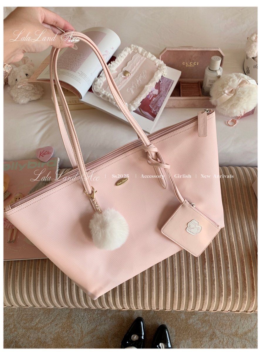 thumbnail for Lalalandacc/Love Cycle Homemade girl's large capacity one-shoulder tote bag for commuting waterproof