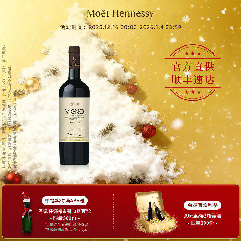 【官方直营】大地MAPU圣域维格诺佳丽酿红葡萄酒750ml 智利进口