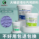 墙绘专用防水防晒不掉色白色1L5公斤10KG大容量涂料室内外墙面绘画diy手绘涂鸦画画轮胎 马利牌丙烯颜料大桶装