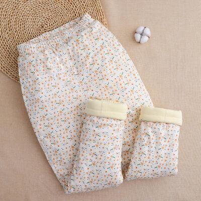 针织棉纯棉花修身内胆家居裤