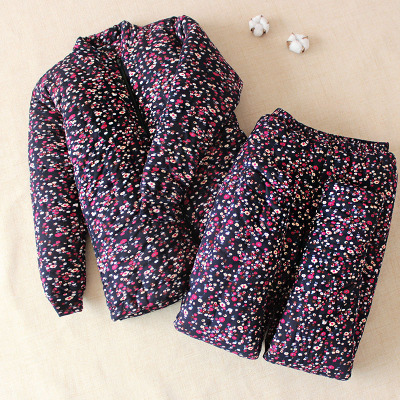 纯棉花纯手工加厚棉袄棉裤套装