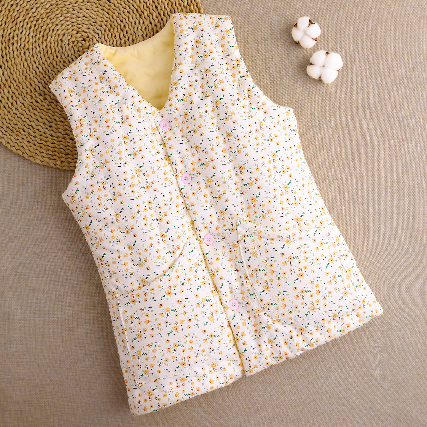 纯棉花手工马甲女成人加厚居家贴身内穿秋冬保暖加厚内胆背心马夹