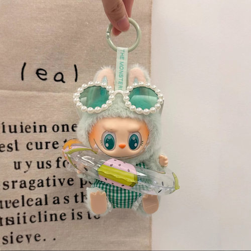 拉布布泳衣套装适配1代/2代 可口可乐Labubu搪胶脸娃衣套装