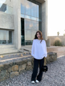 T恤女春秋内搭上衣打底衫 alex stevens叠穿神器白色长袖 百搭宽松