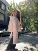 stevens 奶fufu 粉色立领短款 alex 羽绒服女冬季 90白鸭绒加厚外套